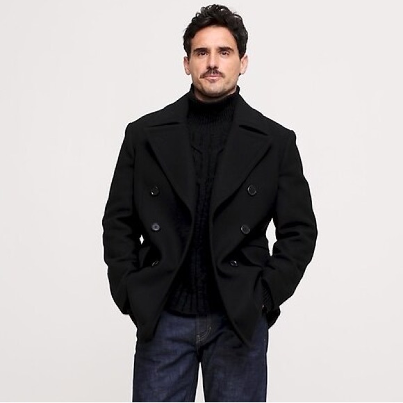 BANANA REPUBLIC ITALIAN MELTON PEACOAT - Picture 1 of 9